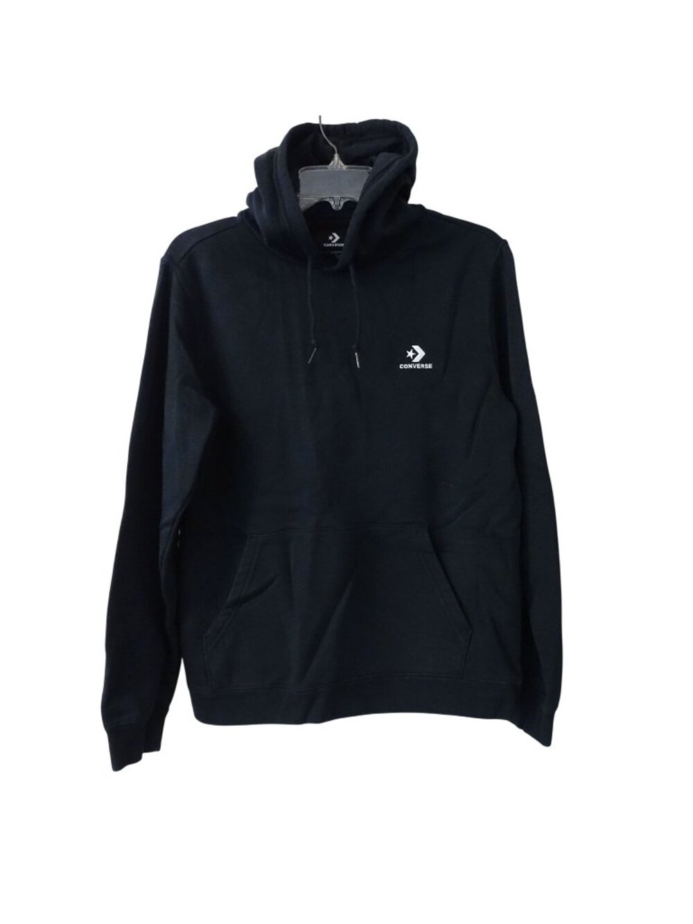 Converse Gender-Free Black Pullover Hoodie Unisex Size S Pocket Streetwear
